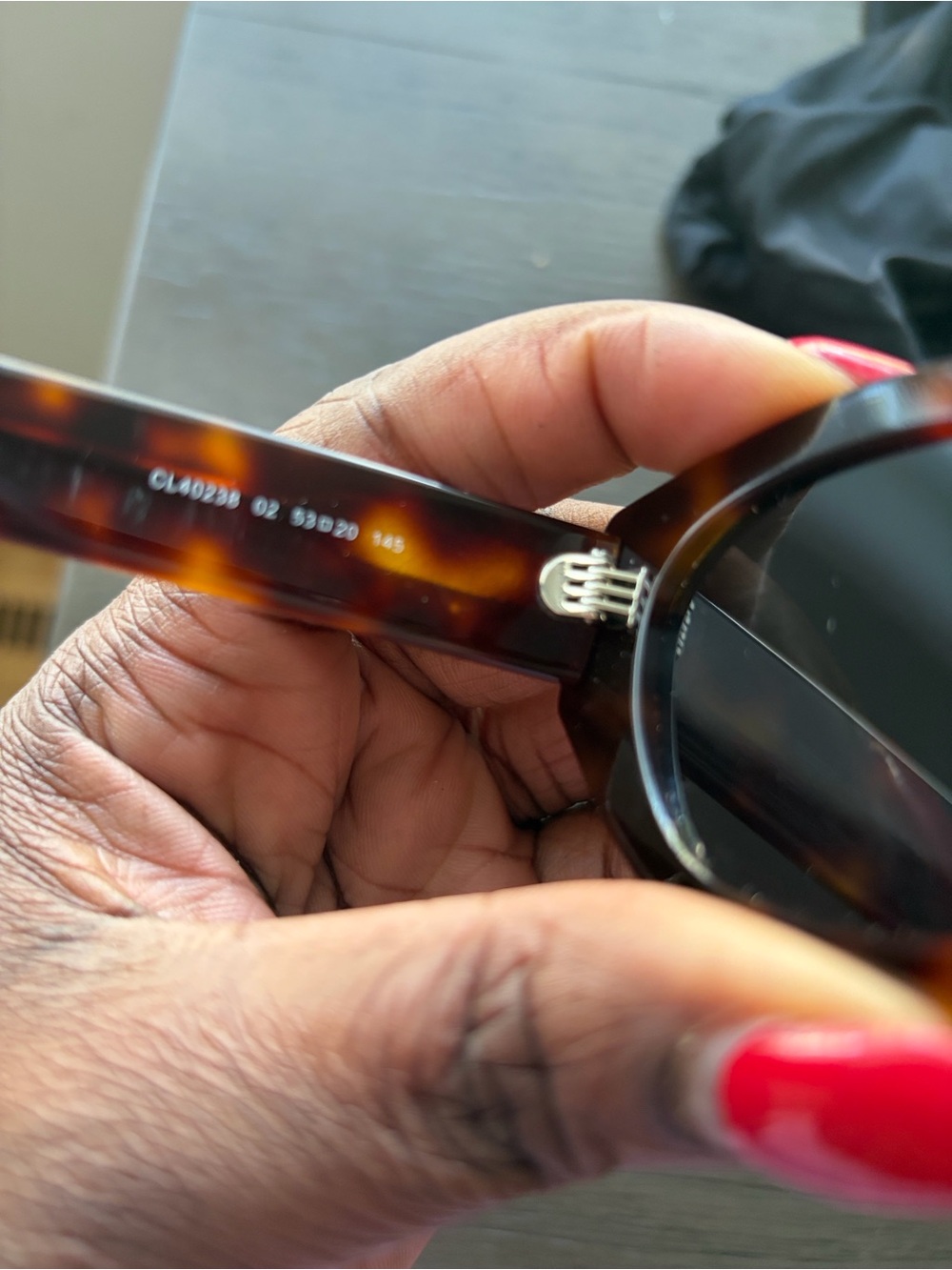 Celine Triomphe Oval Sunglasses - Tortoise Brown with Gold Logo - Picture 5 of 8
